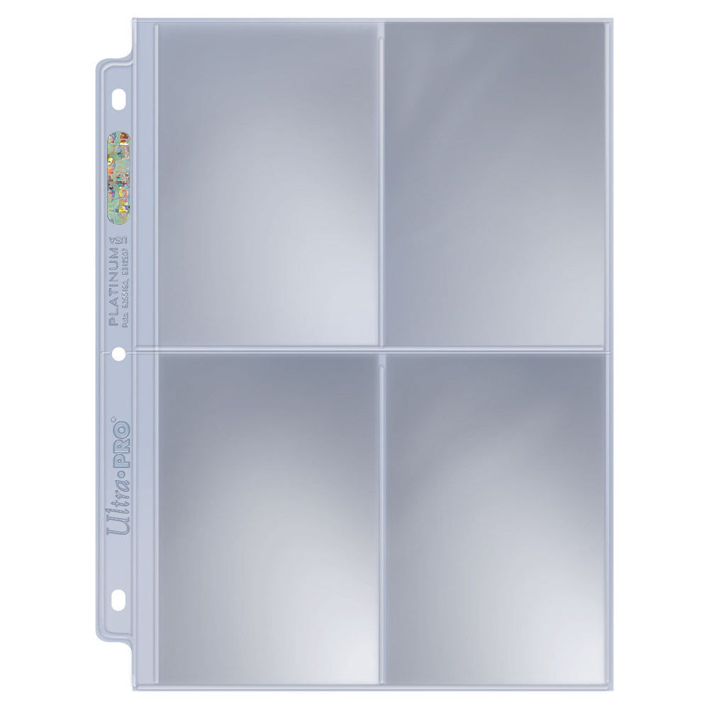 Ultra PRO: Platinum Hologram 4-Pocket Pages - 3-Holes (25-Pack)