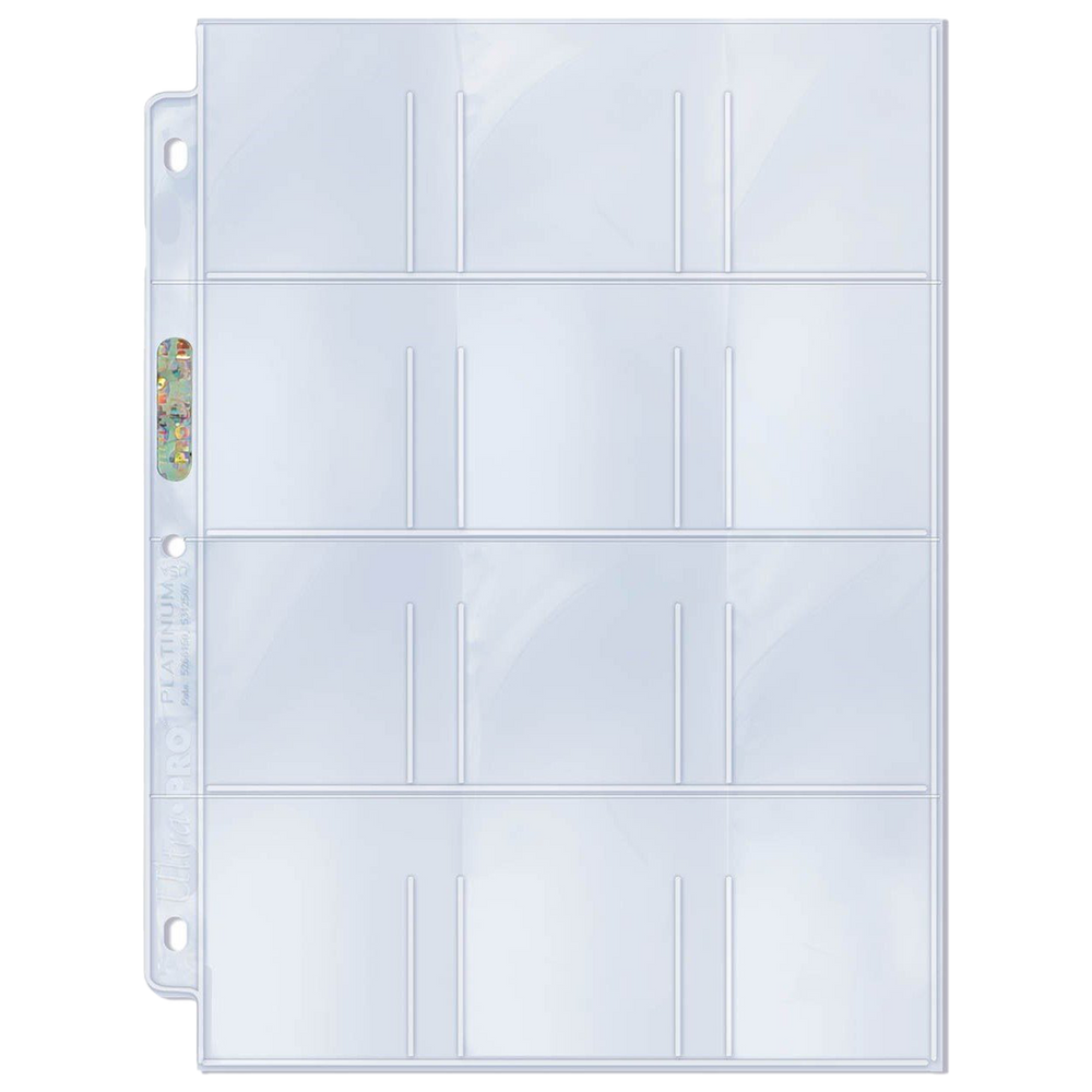 Ultra PRO: Platinum Hologram Small 12-Pocket Pages - 3-Holes (2-1/4" x 2-1/2" / 100-Pack)