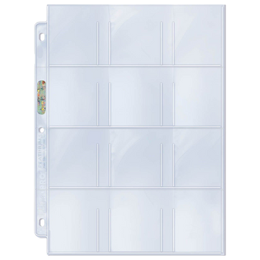 Ultra PRO: Platinum Hologram Small 12-Pocket Pages - 3-Holes (2-1/4" x 2-1/2" / 100-Pack)