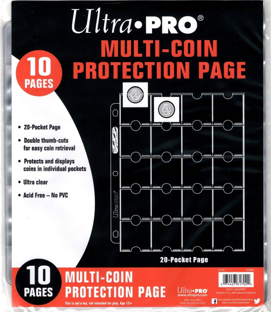 Ultra PRO: Protection Pages - Multi-Coin (10-Pack)