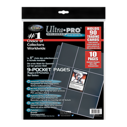 Ultra PRO: Platinum Hologram Standard 9-Pocket Pages - 3-Holes (10-Pack)