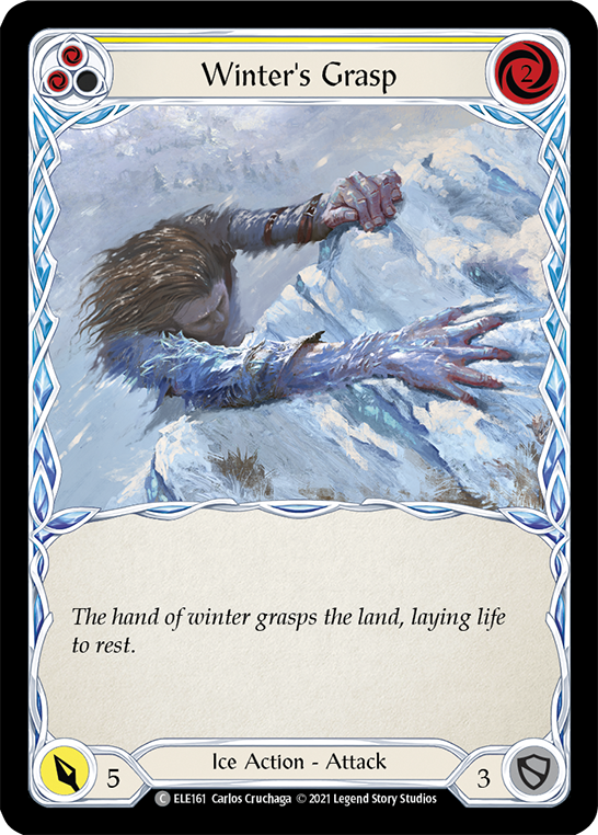 Winter's Grasp (Yellow) [ELE161] (Tales of Aria)  1st Edition Rainbow Foil