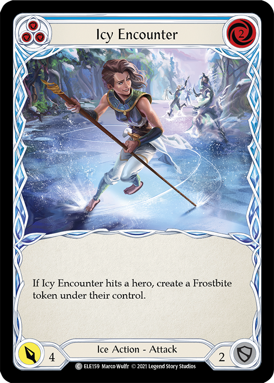 Icy Encounter (Blue) [ELE159] (Tales of Aria)  1st Edition Normal