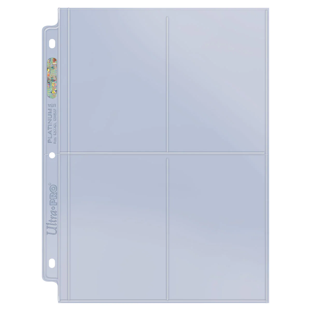 Ultra PRO: Platinum Hologram 4-Pocket Pages - 3-Holes (3.5" x 5" / 100-Pack)