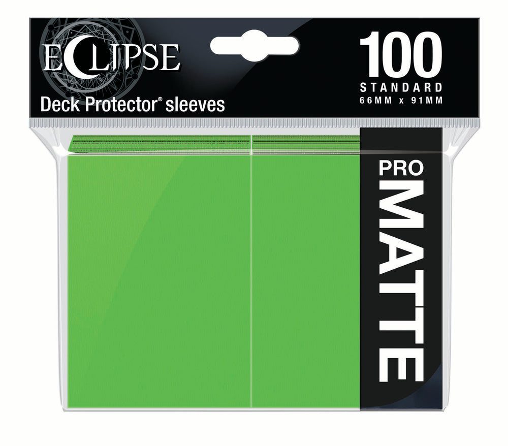 Ultra PRO: Standard 100ct Sleeves - Eclipse Matte (Lime Green)