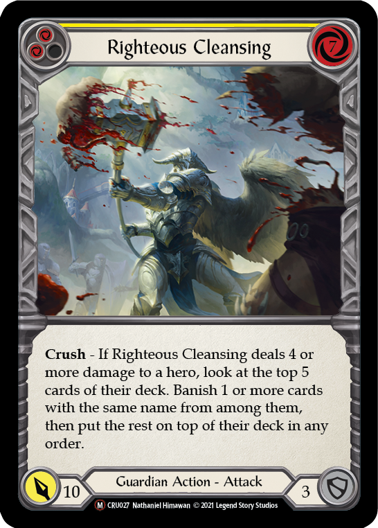 Righteous Cleansing [U-CRU027] (Crucible of War Unlimited)  Unlimited Rainbow Foil