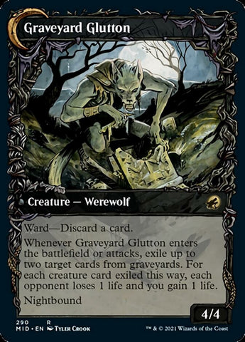 Graveyard Trespasser // Graveyard Glutton (Showcase Equinox) [Innistrad: Midnight Hunt]