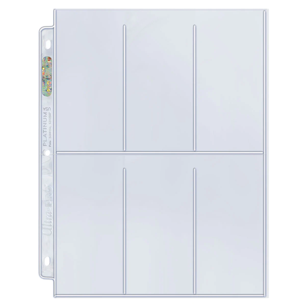 Ultra PRO: Platinum Hologram 6-Pocket Pages - 3-Holes (2.5" x 5-1/4" / 100-Pack)