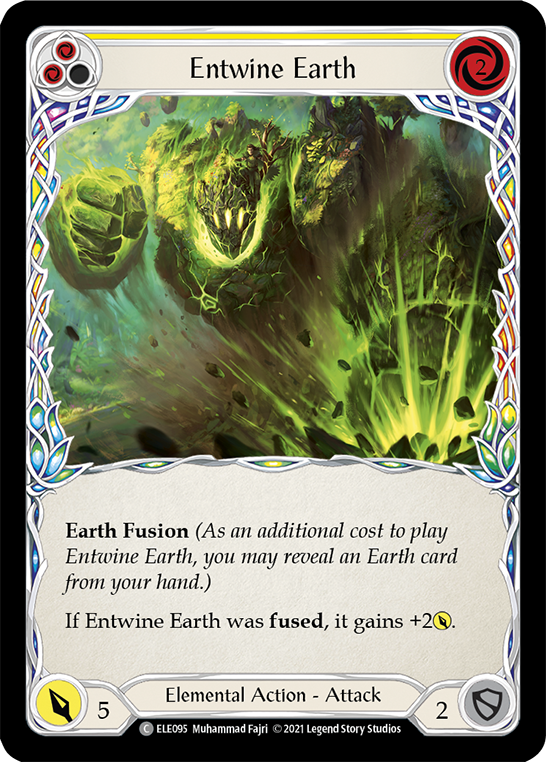 Entwine Earth (Yellow) [ELE095] (Tales of Aria)  1st Edition Rainbow Foil