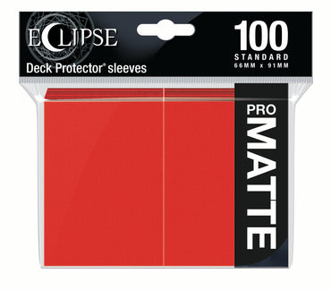 Ultra PRO: Standard 100ct Sleeves - Eclipse Matte (Apple Red)