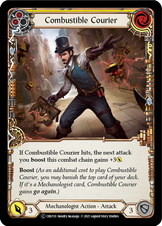 Combustible Courier (Yellow) [U-CRU110] (Crucible of War Unlimited)  Unlimited Normal