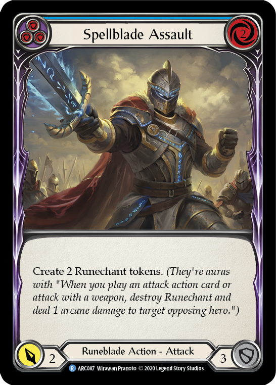 Spellblade Assault (Blue) [U-ARC087] (Arcane Rising Unlimited)  Unlimited Rainbow Foil