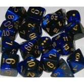 Chessex: Gemini Blue/Gold 7-Die Set