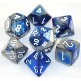 Chessex: Gemini Blue/Steel 7-Die Set
