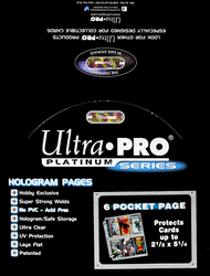 Ultra PRO: Platinum Hologram 6-Pocket Pages - 3-Holes (2.5" x 5-1/4" / 100-Pack)