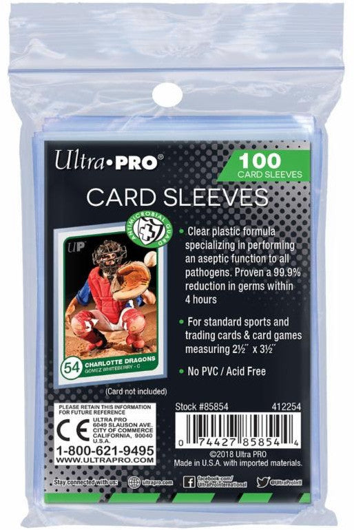 Ultra PRO: Standard 100ct Sleeves - Antimicrobial