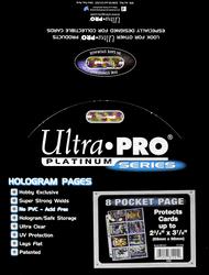 Ultra PRO: Platinum Hologram 8-Pocket Pages - 3-Holes (3.5" x 2-3/4" / 100-Pack)