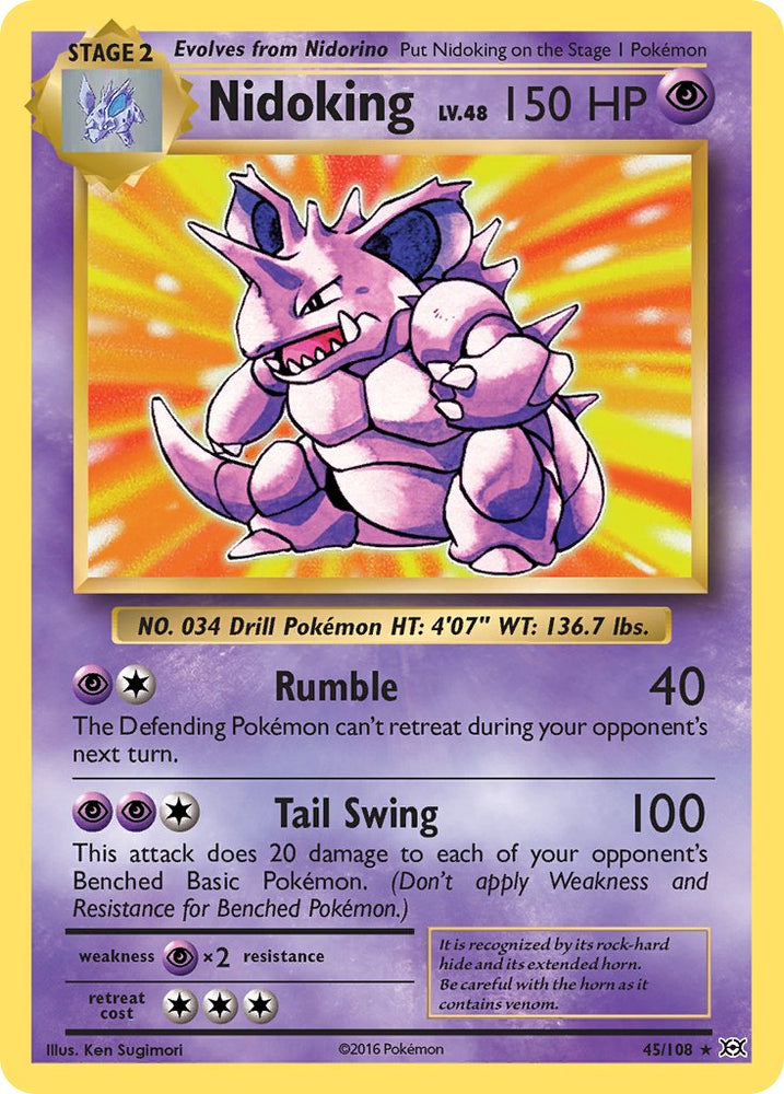 Nidoking (45/108) (Theme Deck Exclusive) [XY: Evolutions]