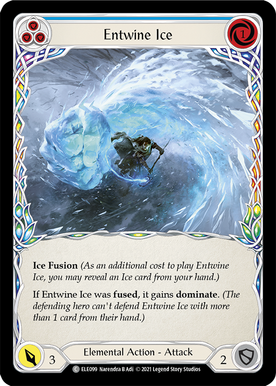 Entwine Ice (Blue) [ELE099] (Tales of Aria)  1st Edition Rainbow Foil