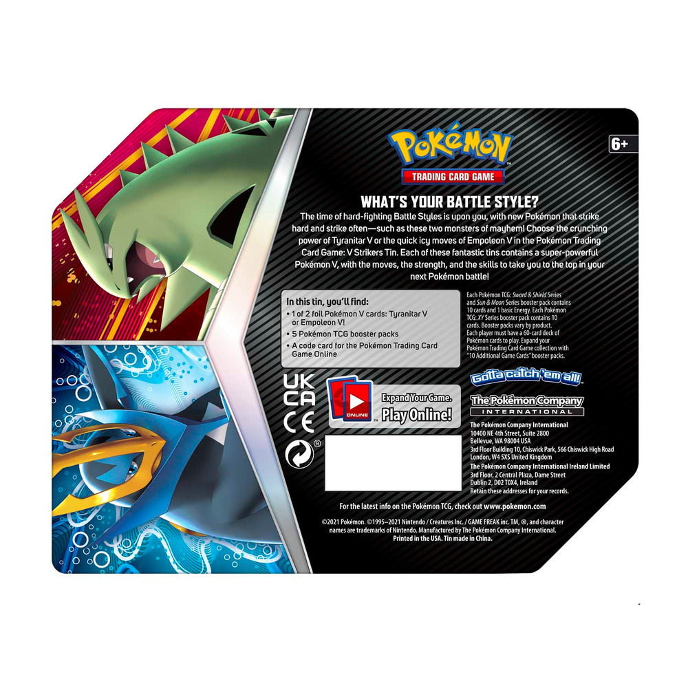 Sword & Shield: Battle Styles - V Strikers Tin (Tyranitar V)