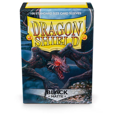 Dragon Shield: Standard 100ct Sleeves - Black (Matte)