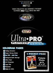 Ultra PRO: Platinum Hologram 1-Pocket Pages - 3-Holes (8.5" x 11" / 100-Pack)