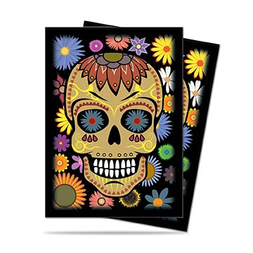 Ultra PRO: Standard 50ct Sleeves - Dia De Los Muertos (Yellow Skull)