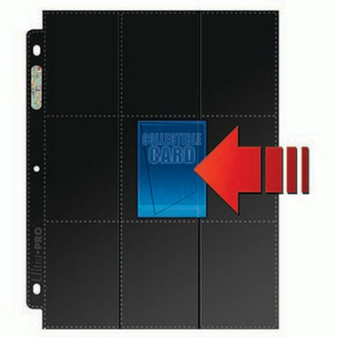 Ultra PRO: Side-Load 18-Pocket Pages - Black (3-Hole / 50-Pack)