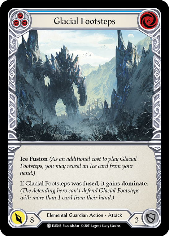 Glacial Footsteps (Blue) [ELE018] (Tales of Aria)  1st Edition Rainbow Foil