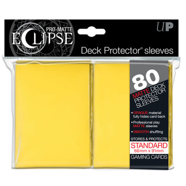 Ultra PRO: Standard 80ct Sleeves - PRO-Matte Eclipse (Yellow)