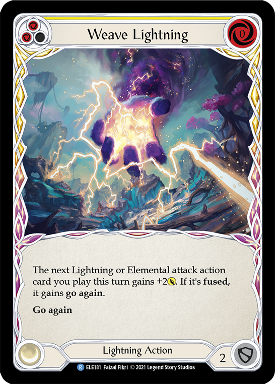 Weave Lightning (Yellow) [ELE181] (Tales of Aria)  1st Edition Normal