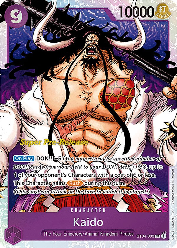 Kaido (ST04-003) [Super Pre-Release Starter Deck: Animal Kingdom Pirates]