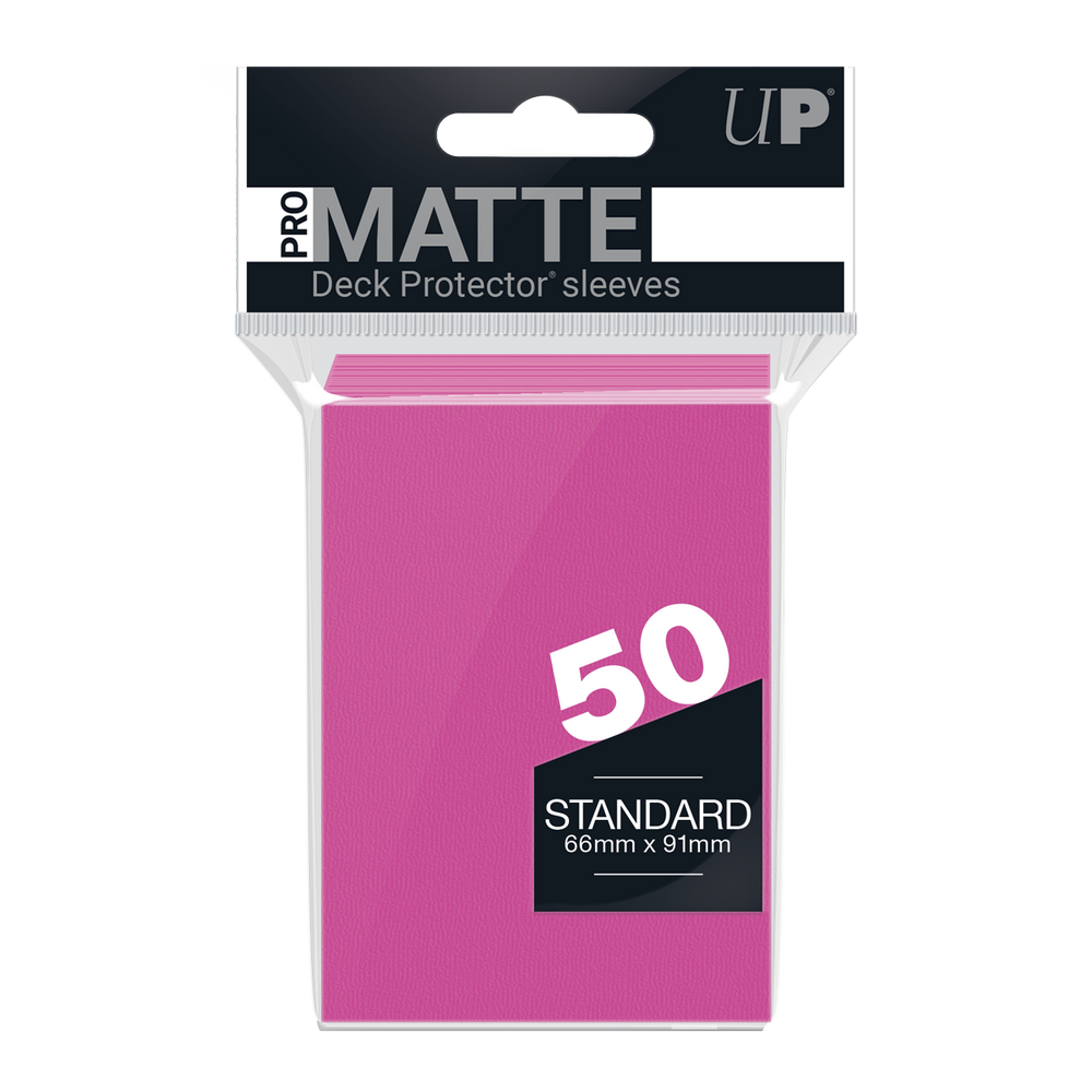 Ultra PRO: Standard 50ct Sleeves - PRO-Matte (Bright Pink)